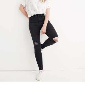 Madewell 9" Mid-Rise Skinny Jeans in Black Sea 29P